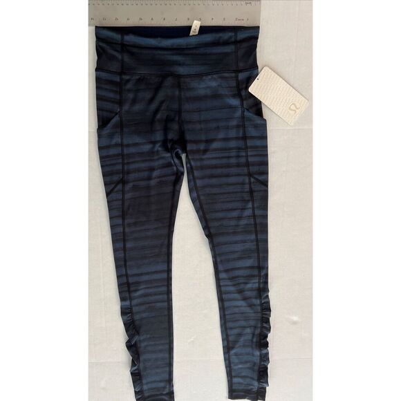 Lululemon Speed Tight 3 Full-On Pocket Luxtreme Mid Rise Grey Black 30” Leggings - Picture 1 of 16
